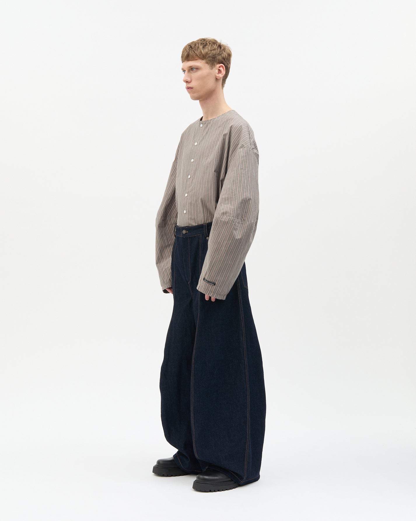 Washed Denim Rugby Pants