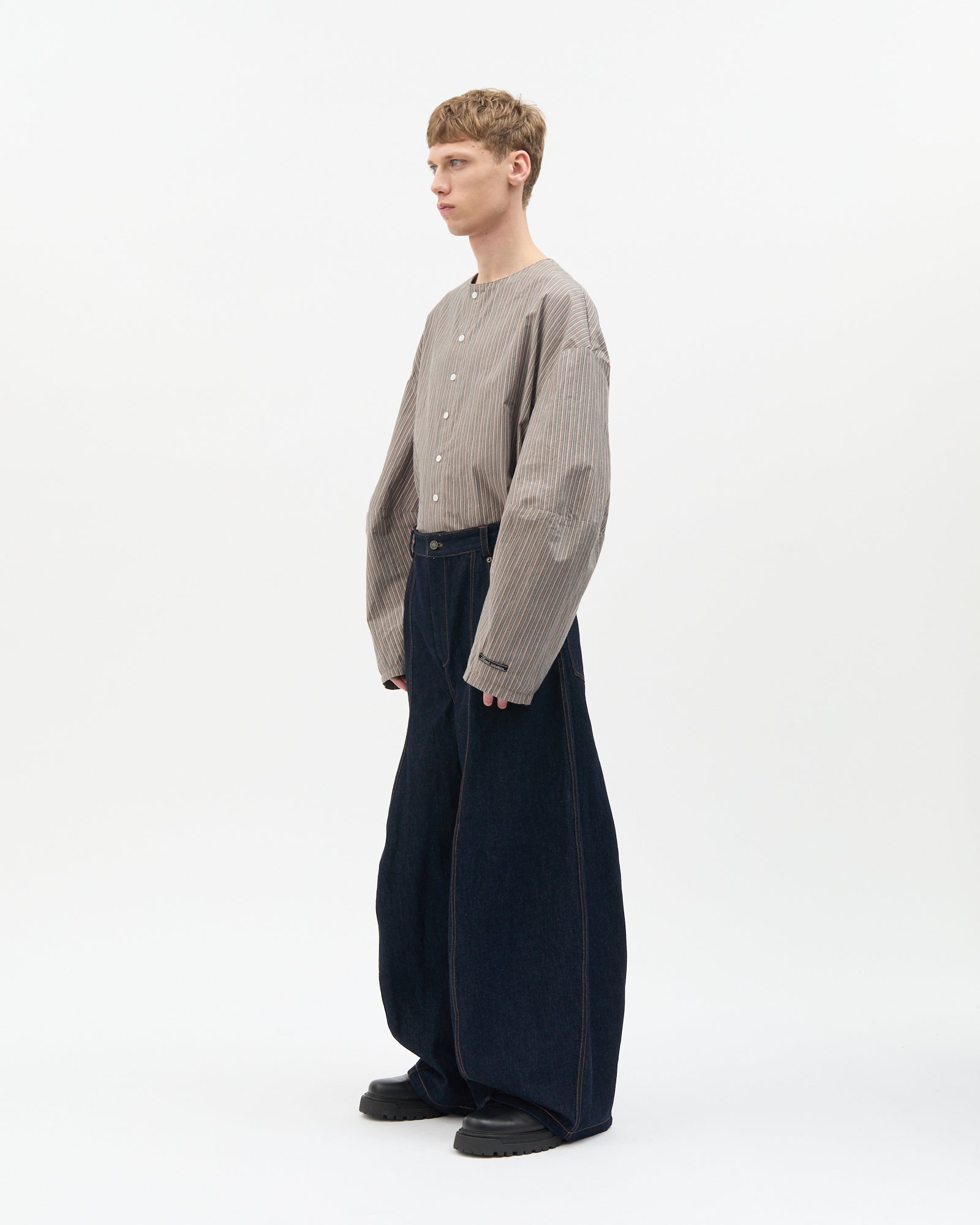 Washed Denim Rugby Pants