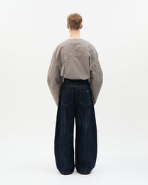 Washed Denim Rugby Pants