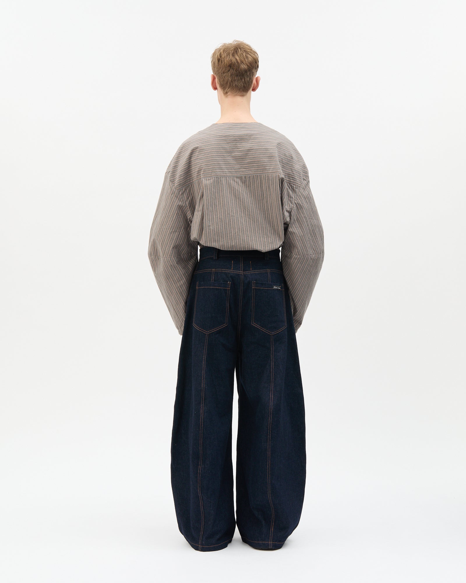 Washed Denim Rugby Pants