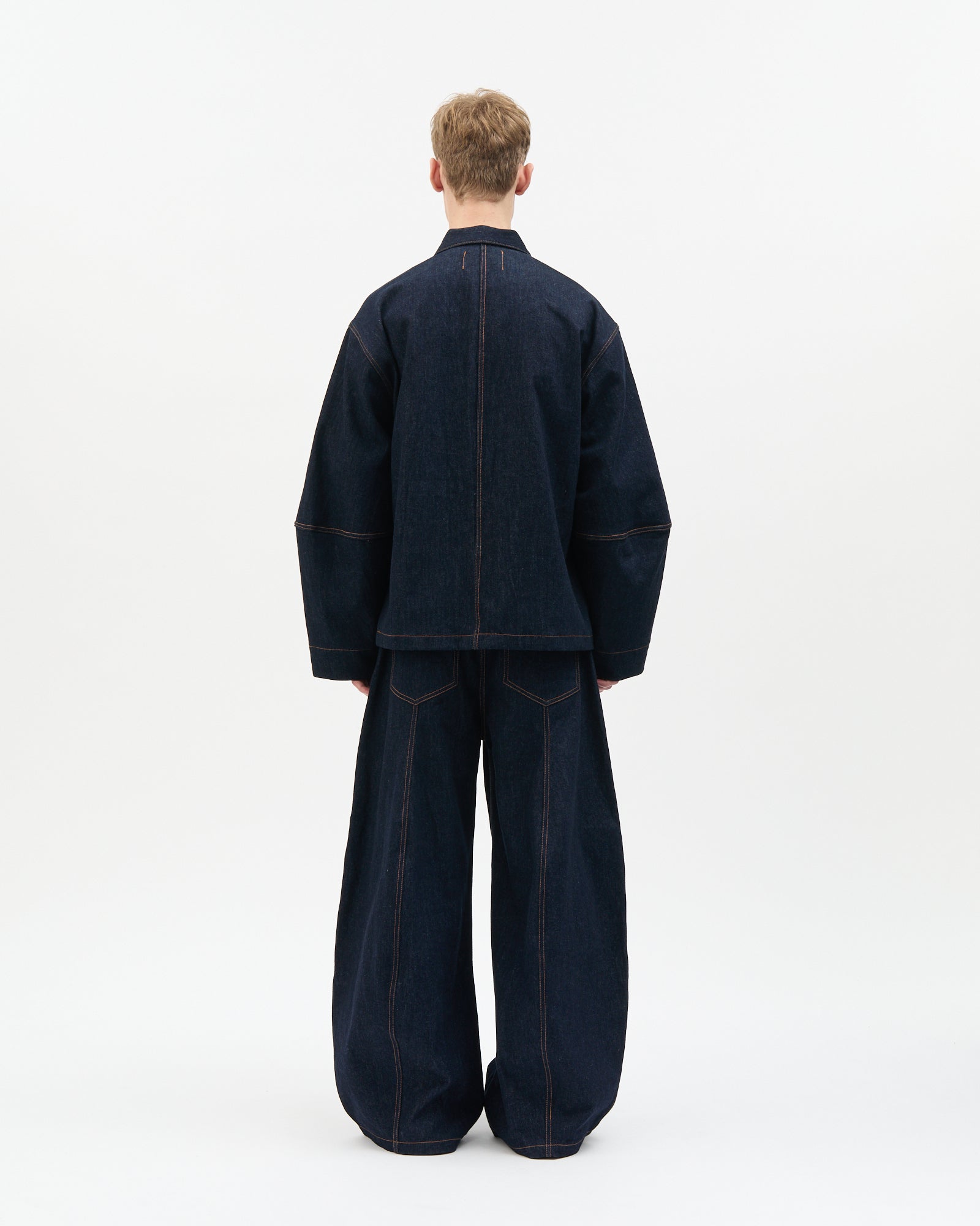 Washed Denim Cargo Jacket