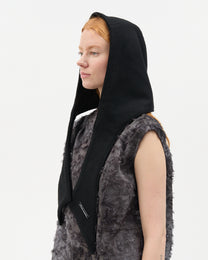 Black Wool Hood