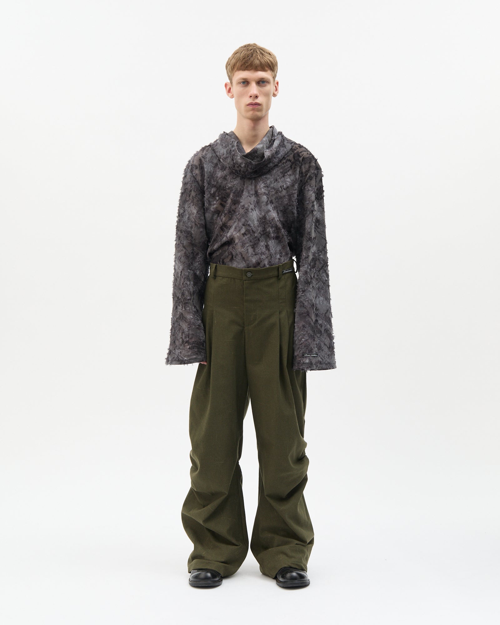 Military Side Gathered Pants