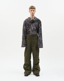 Military Side Gathered Pants