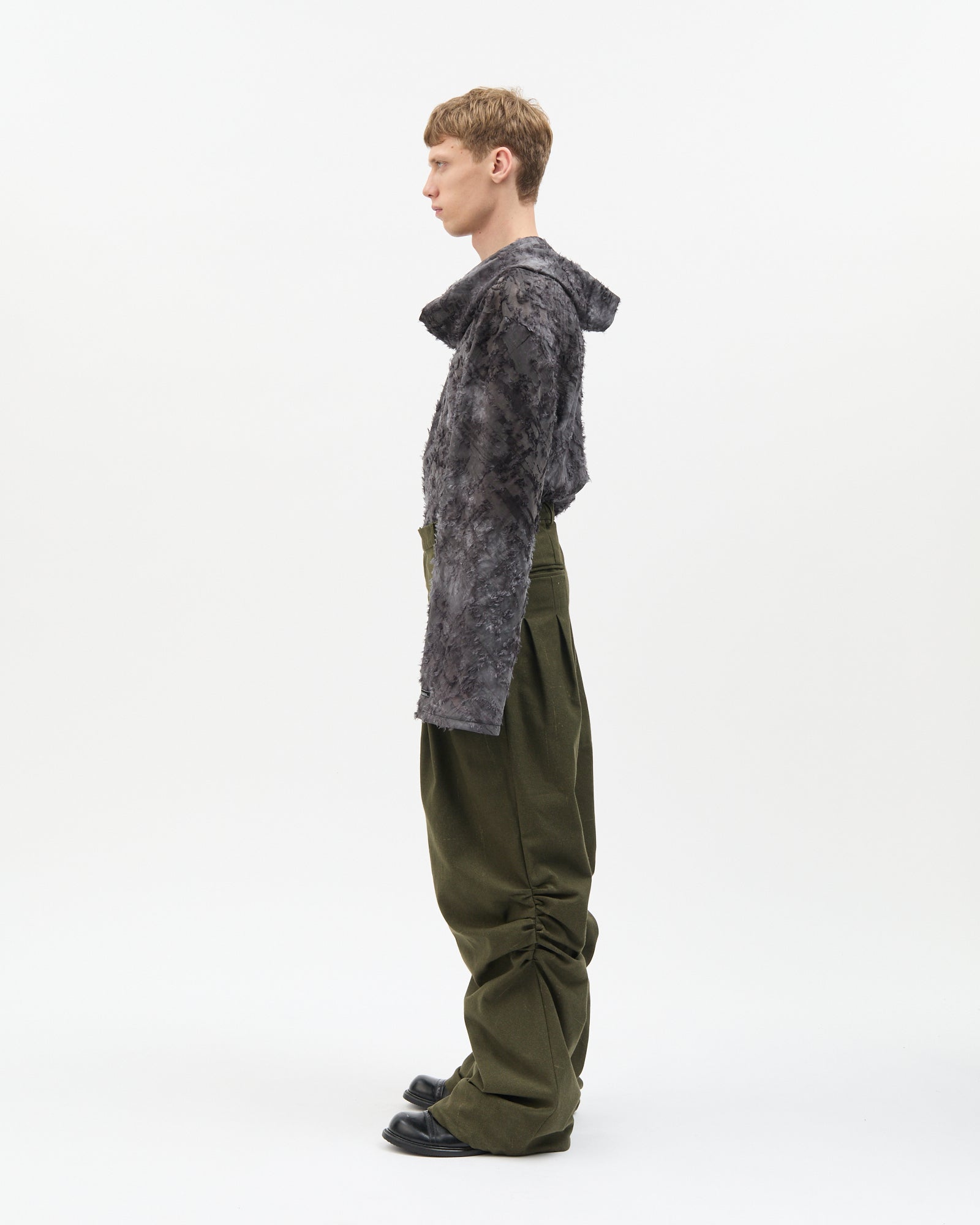 Military Side Gathered Pants