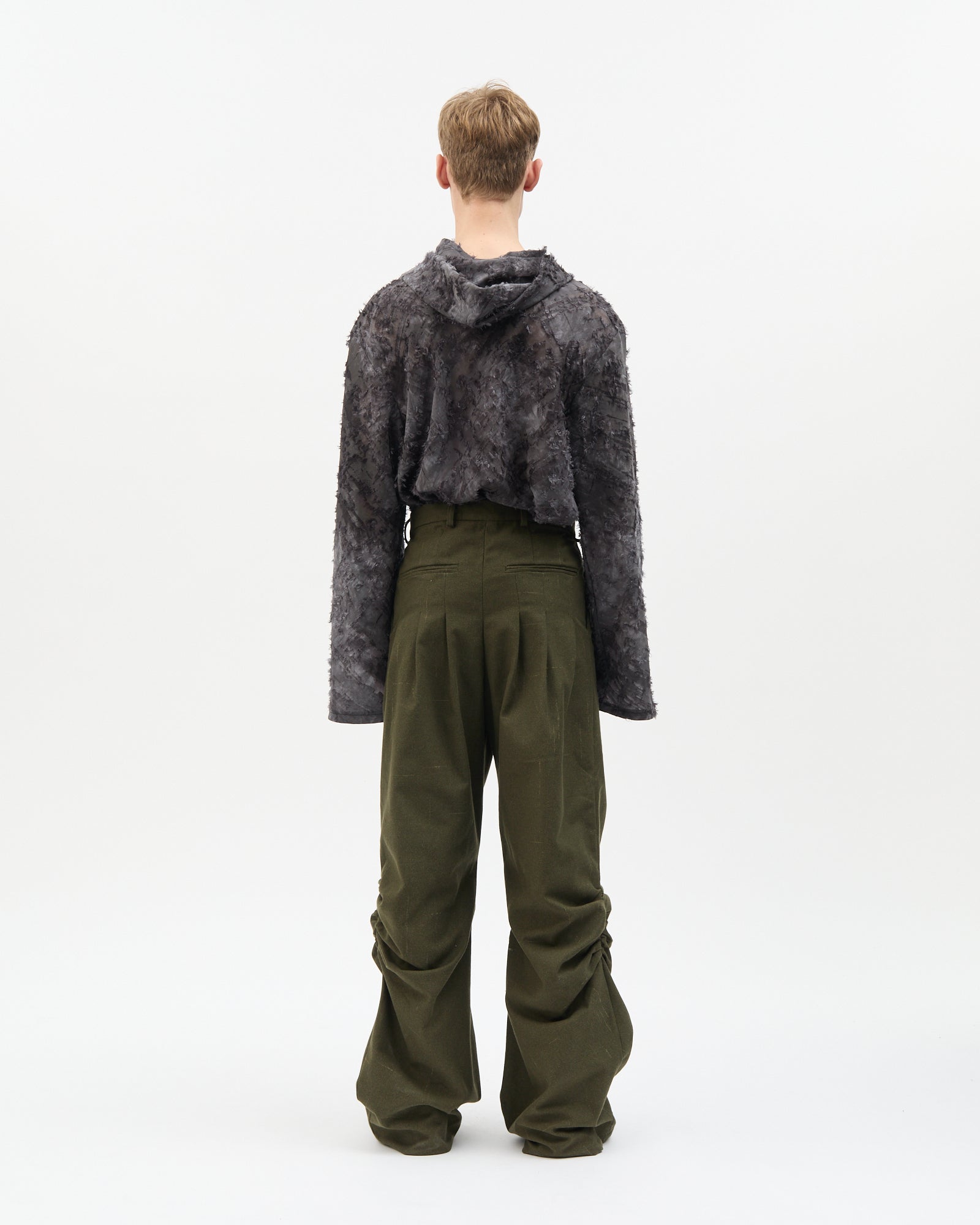 Military Side Gathered Pants