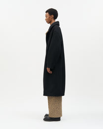 Khaki Diagonal Check Two-Tone Coat