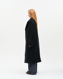 Blue Diagonal Check Two-Tone Coat