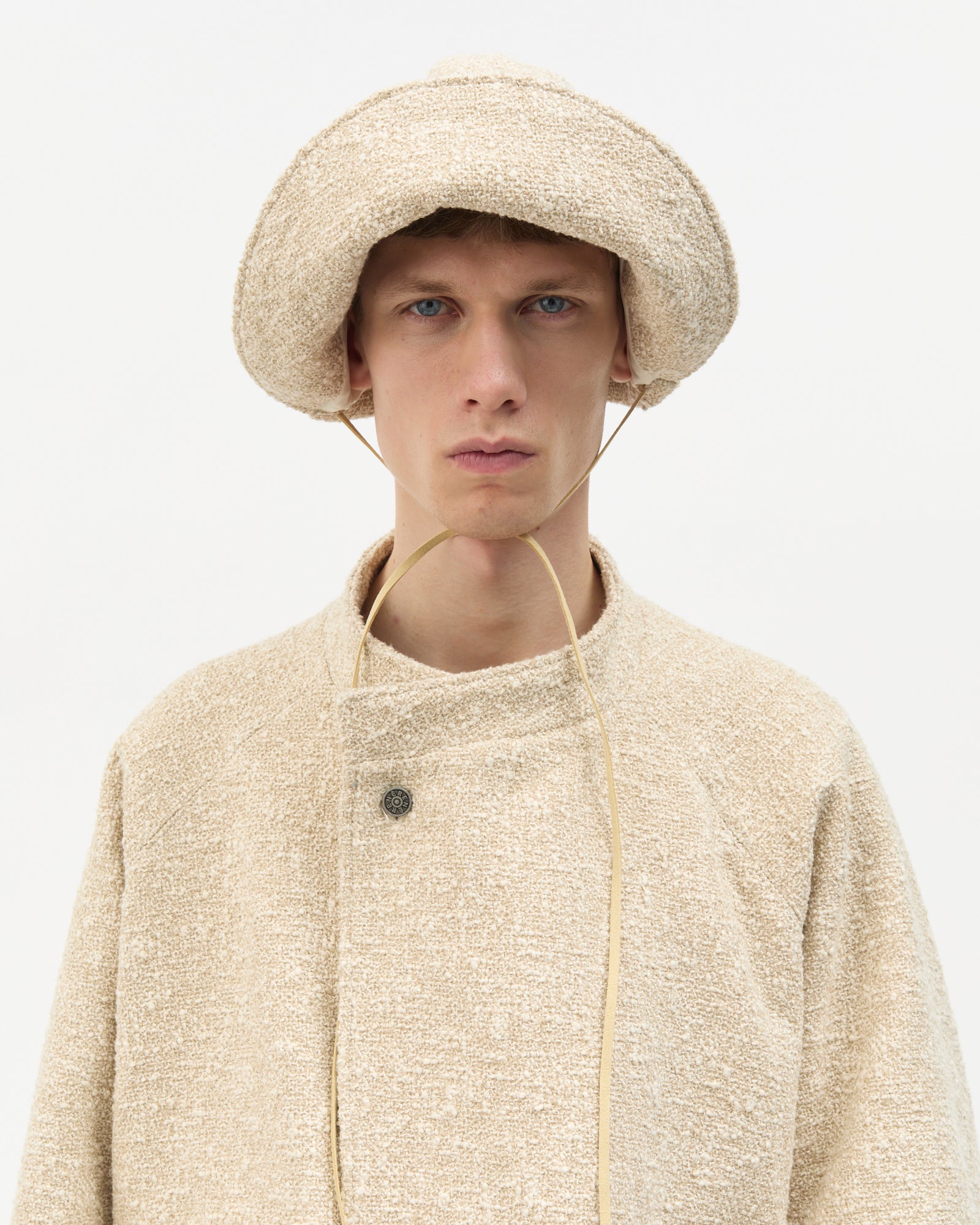 Cream Bouclé Bomber