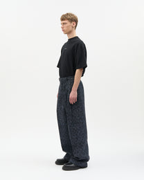 Blue Diagonal Check Tailored Pants