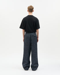Blue Diagonal Check Tailored Pants