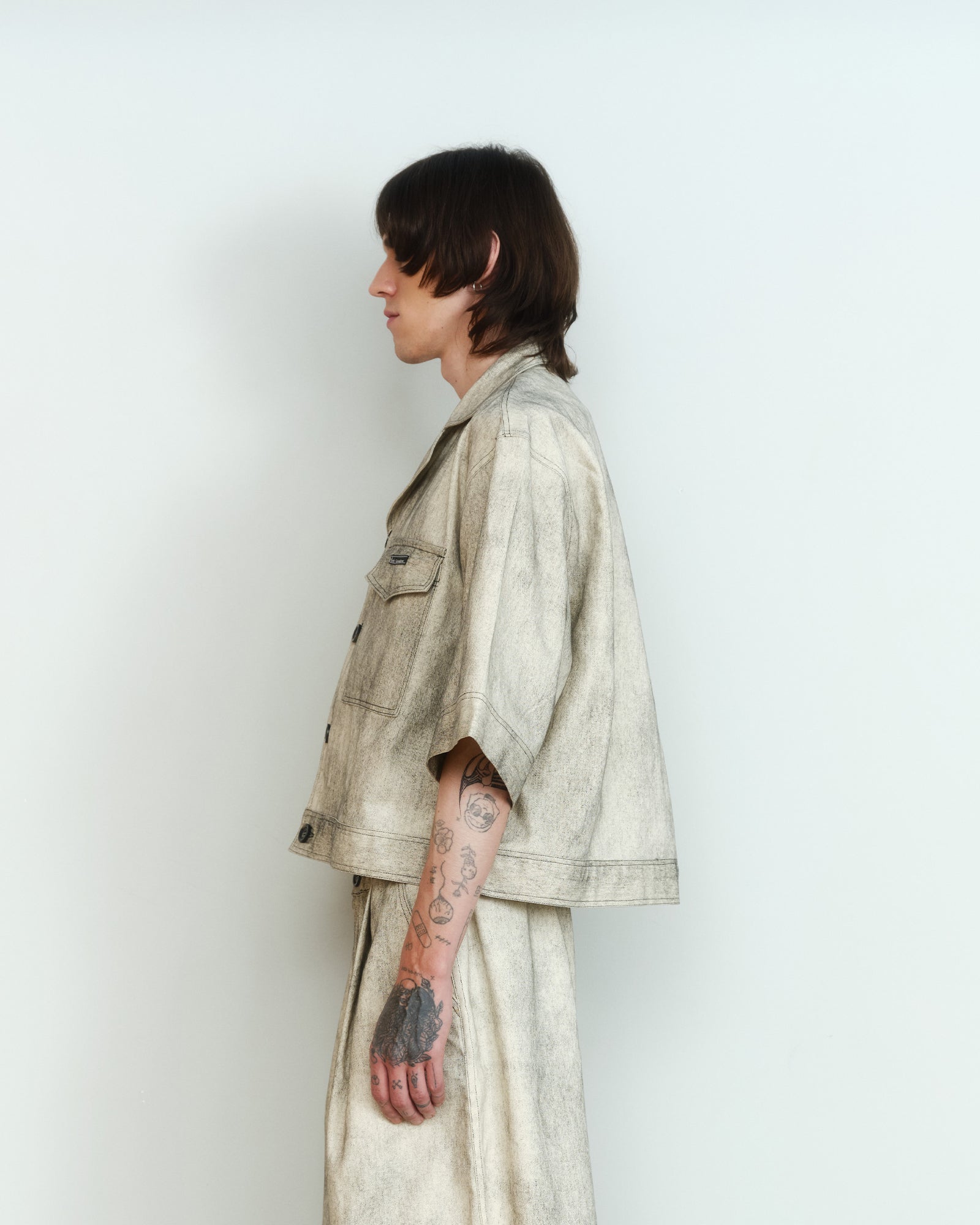 ASH PAINTED DENIM SHORT SLEEVE SHIRT