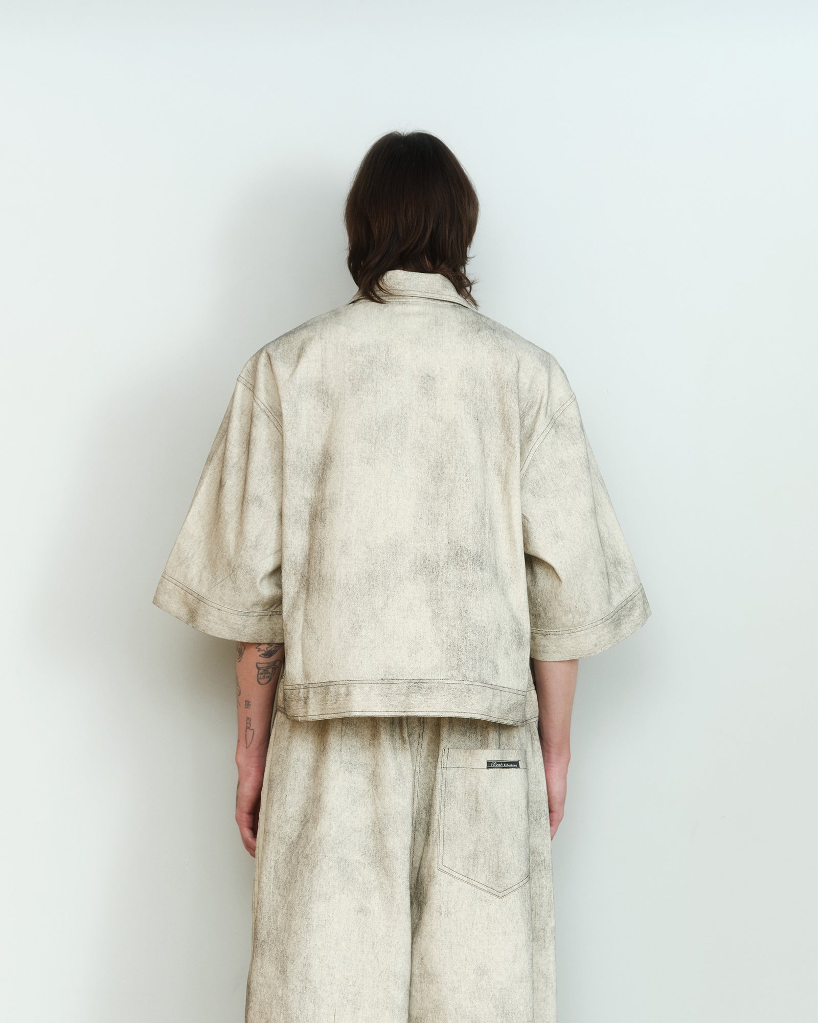 ASH PAINTED DENIM SHORT SLEEVE SHIRT