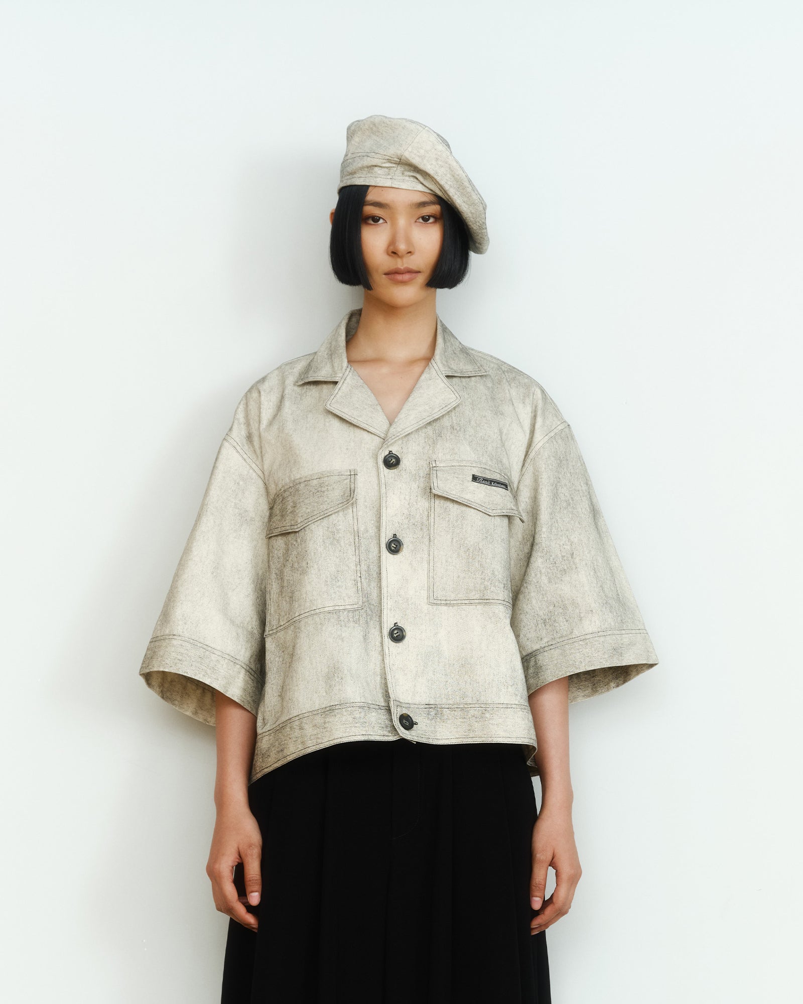 ASH PAINTED DENIM SHORT SLEEVE SHIRT