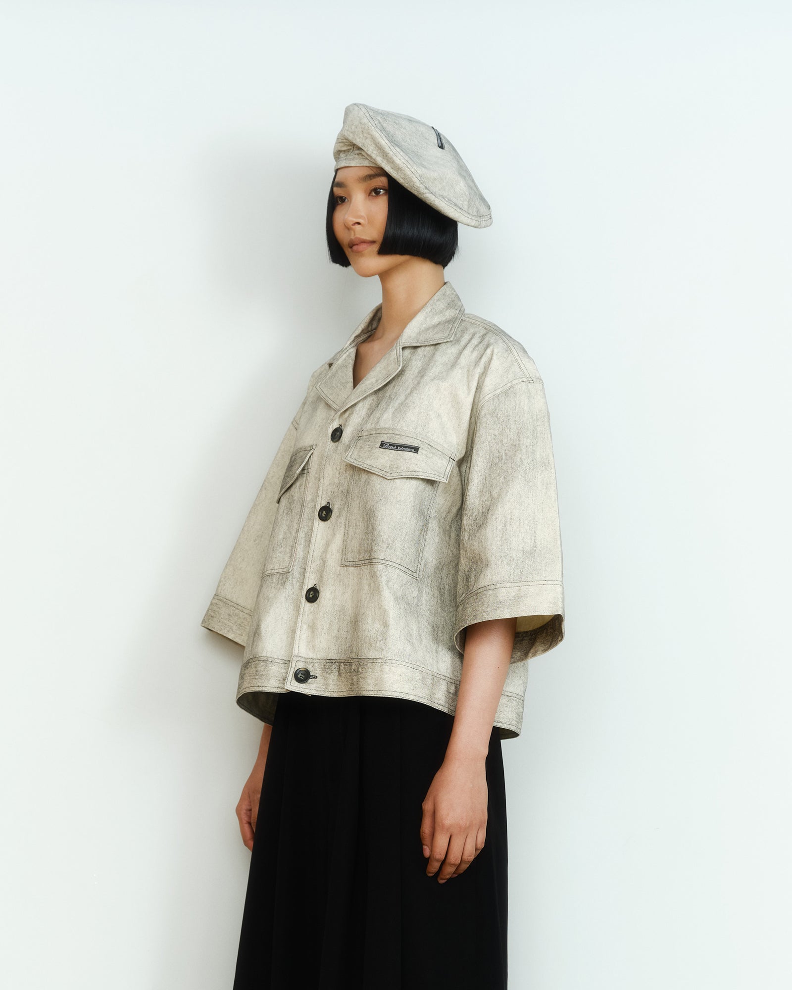 ASH PAINTED DENIM SHORT SLEEVE SHIRT