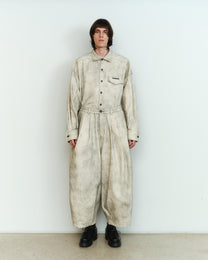 PAINTED DENIM COCOON PANTS