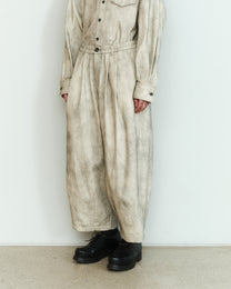 PAINTED DENIM COCOON PANTS