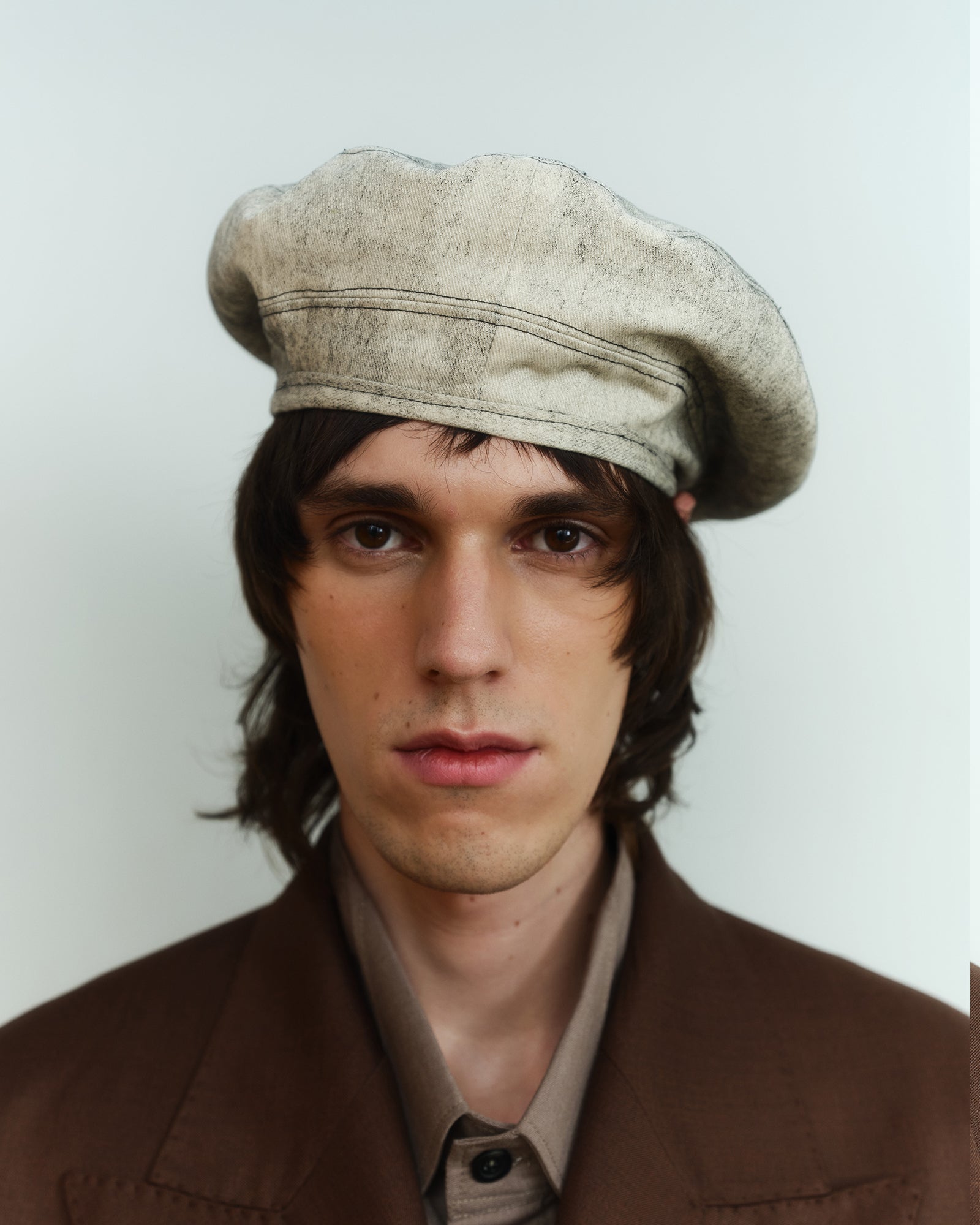 ASH PAINTED DENIM BERET
