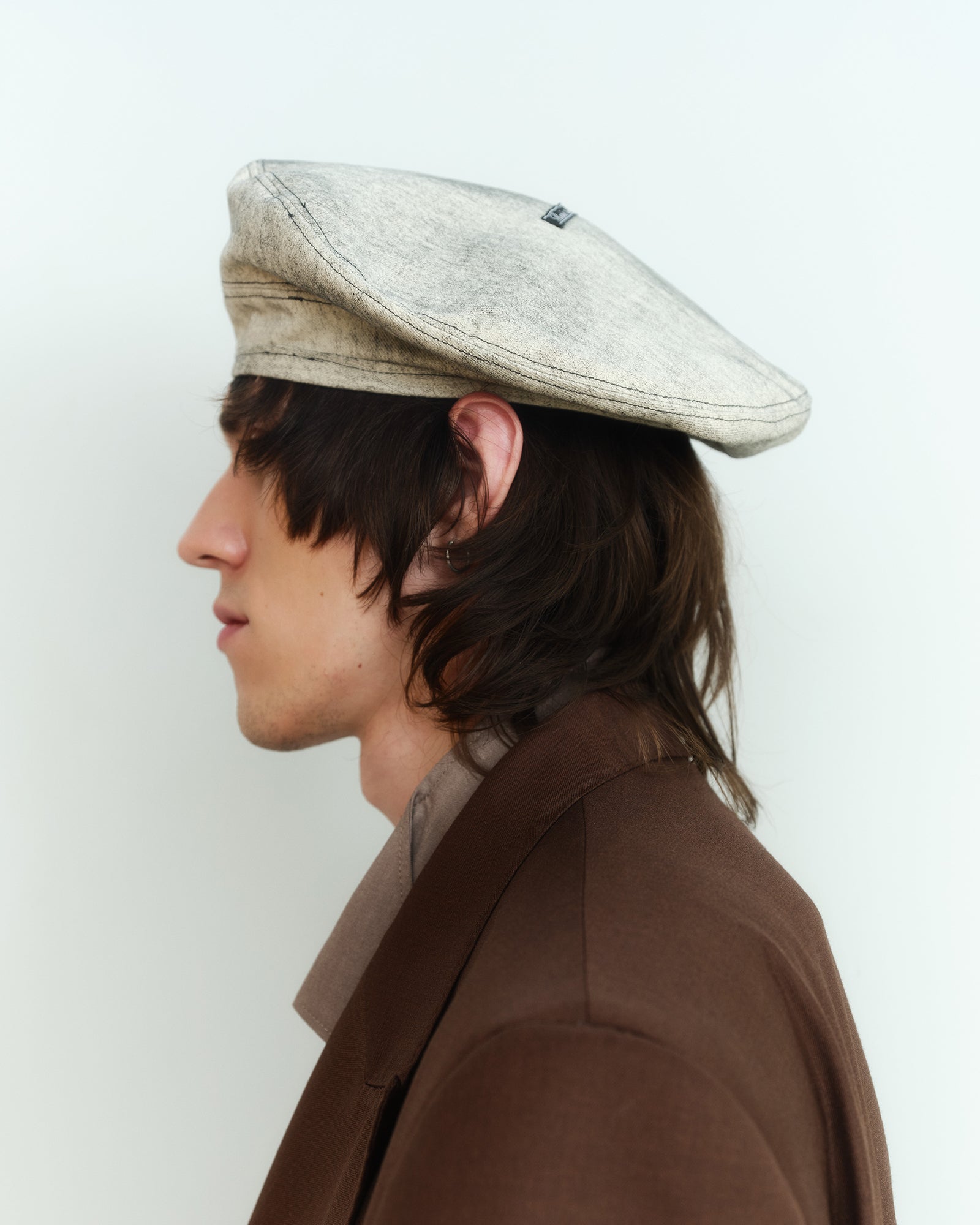 ASH PAINTED DENIM BERET