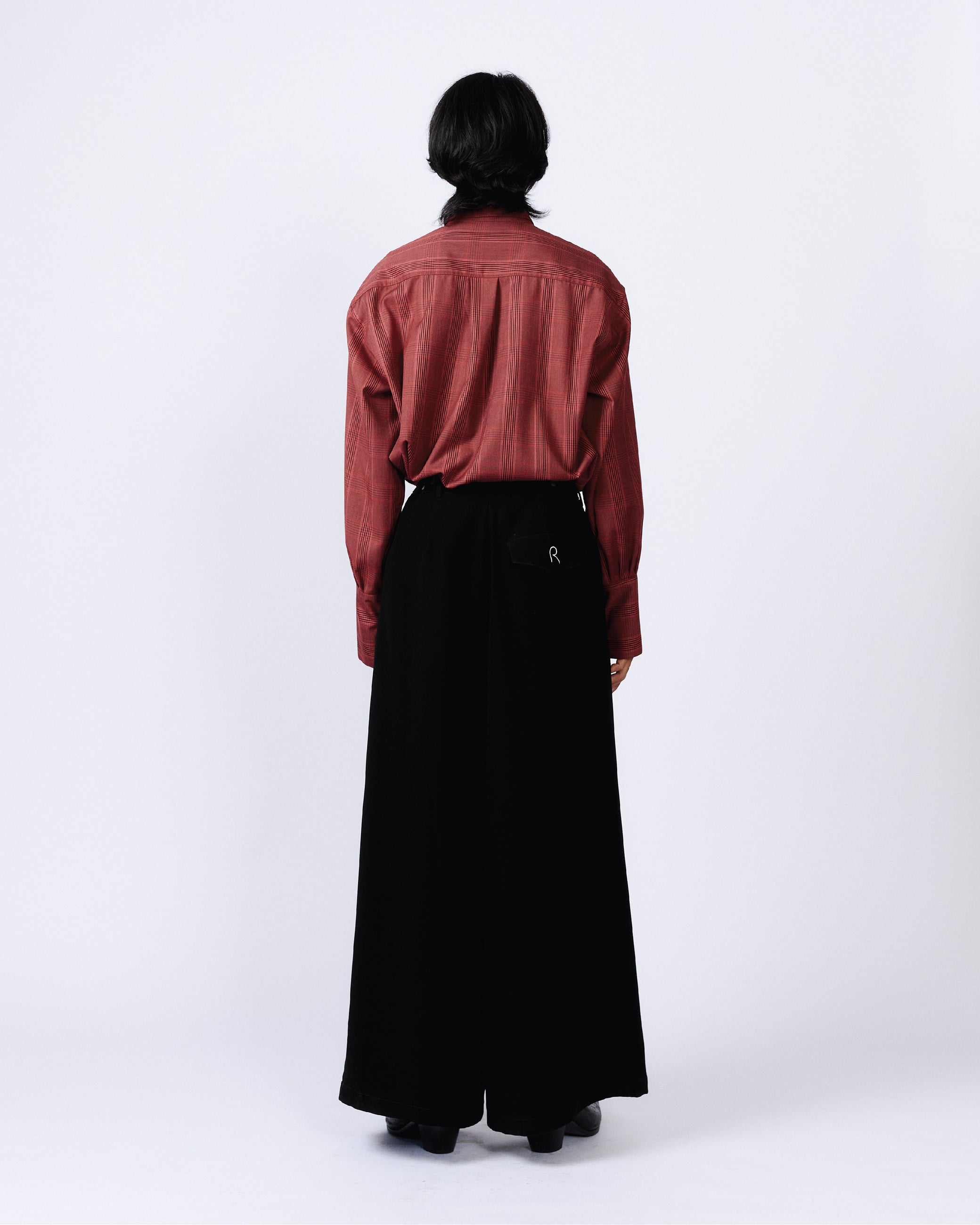 BLACK WIDE LEG SLACKS