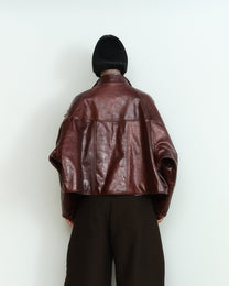 BROWN MASSIVE LEATHER JACKET