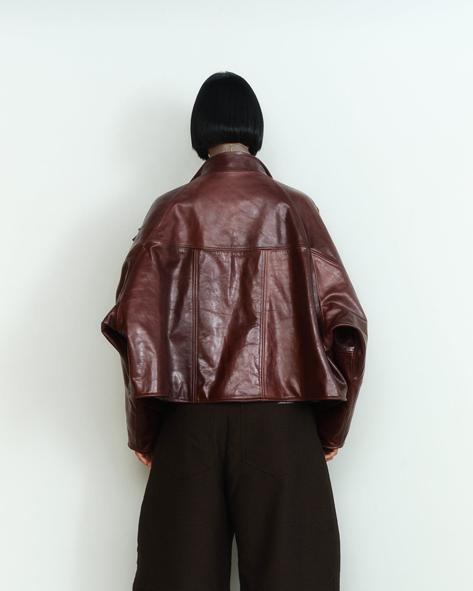 BROWN MASSIVE LEATHER JACKET