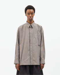 Muddy Stripe Hidden Buttons Shirt