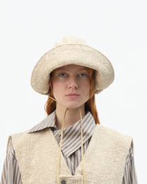 Cream Bouclé Bonnet