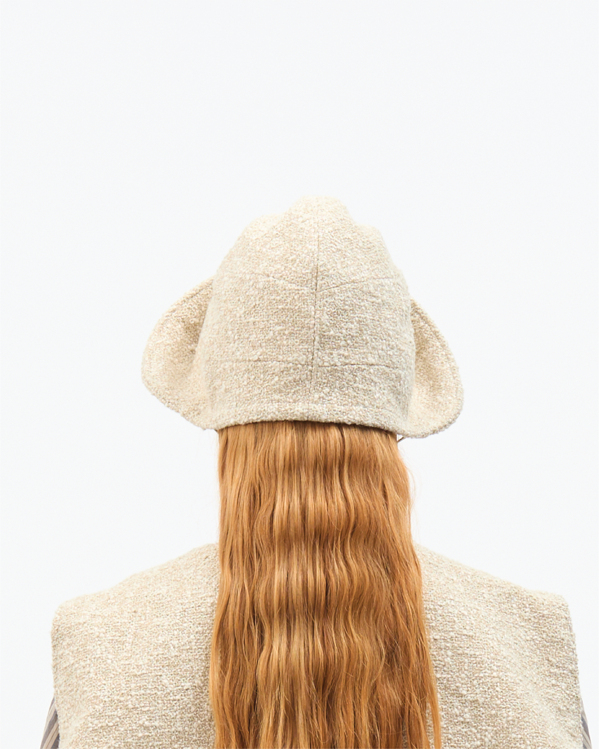 Cream Bouclé Bonnet