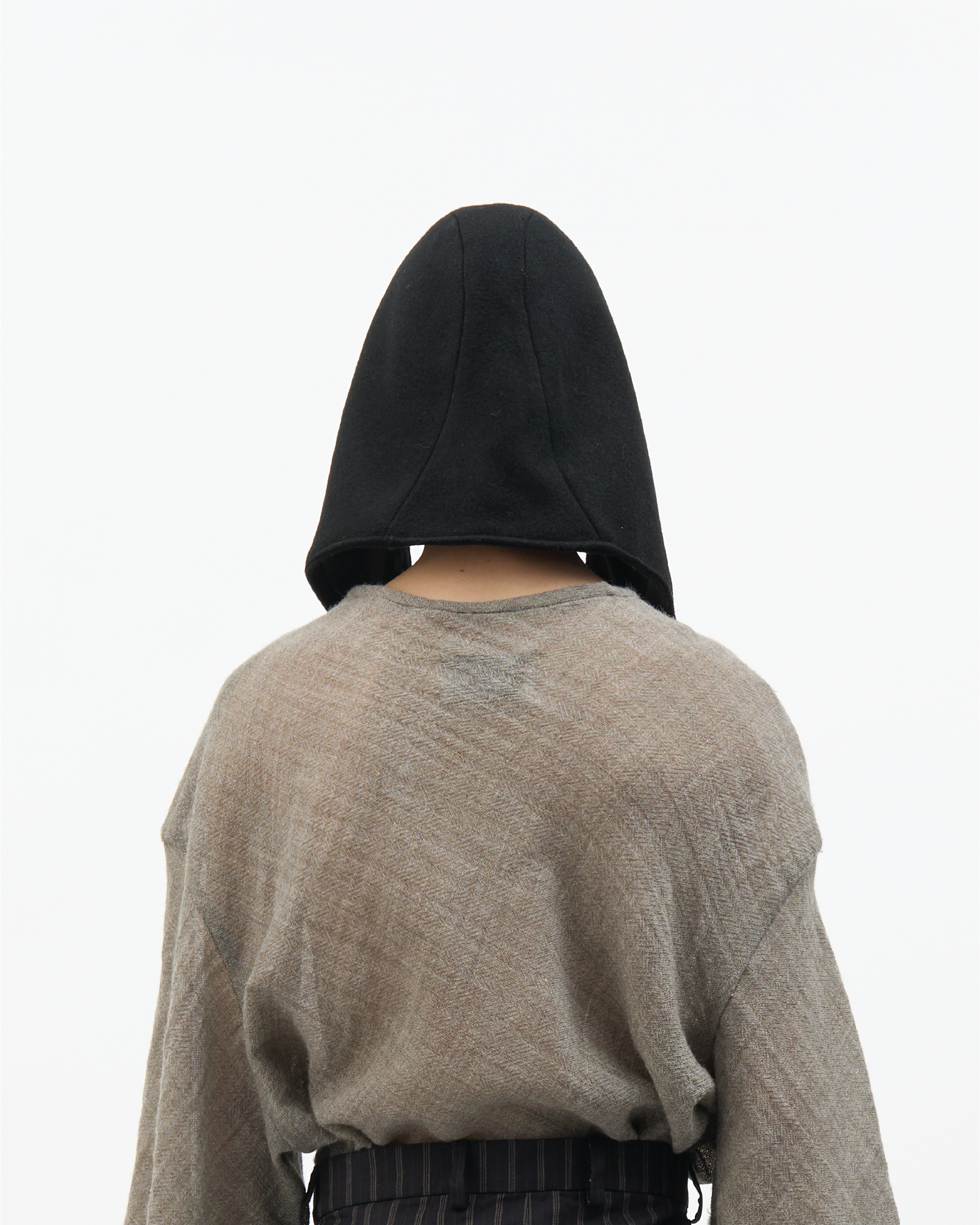 Black Wool Hood