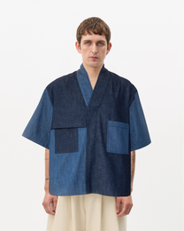 Midnight Two Tone Shawl Shirt