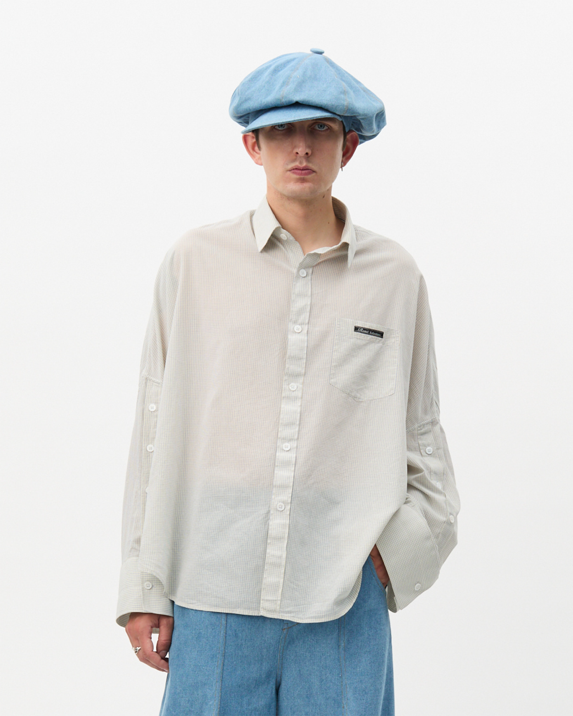 Check Lawn Triple Placket Shirt