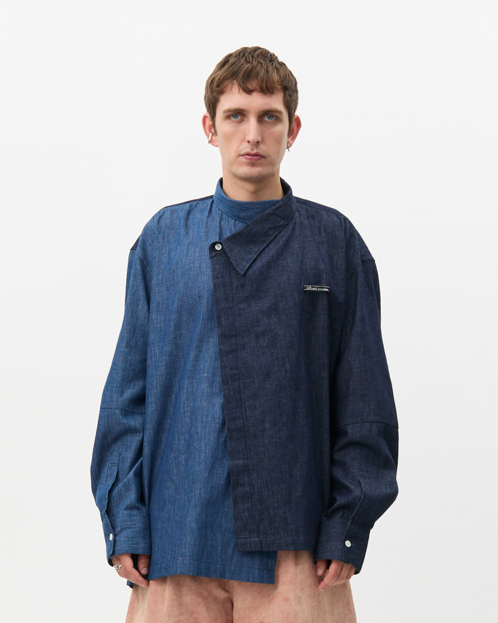 Midnight Two Tone Assymetric Shirt