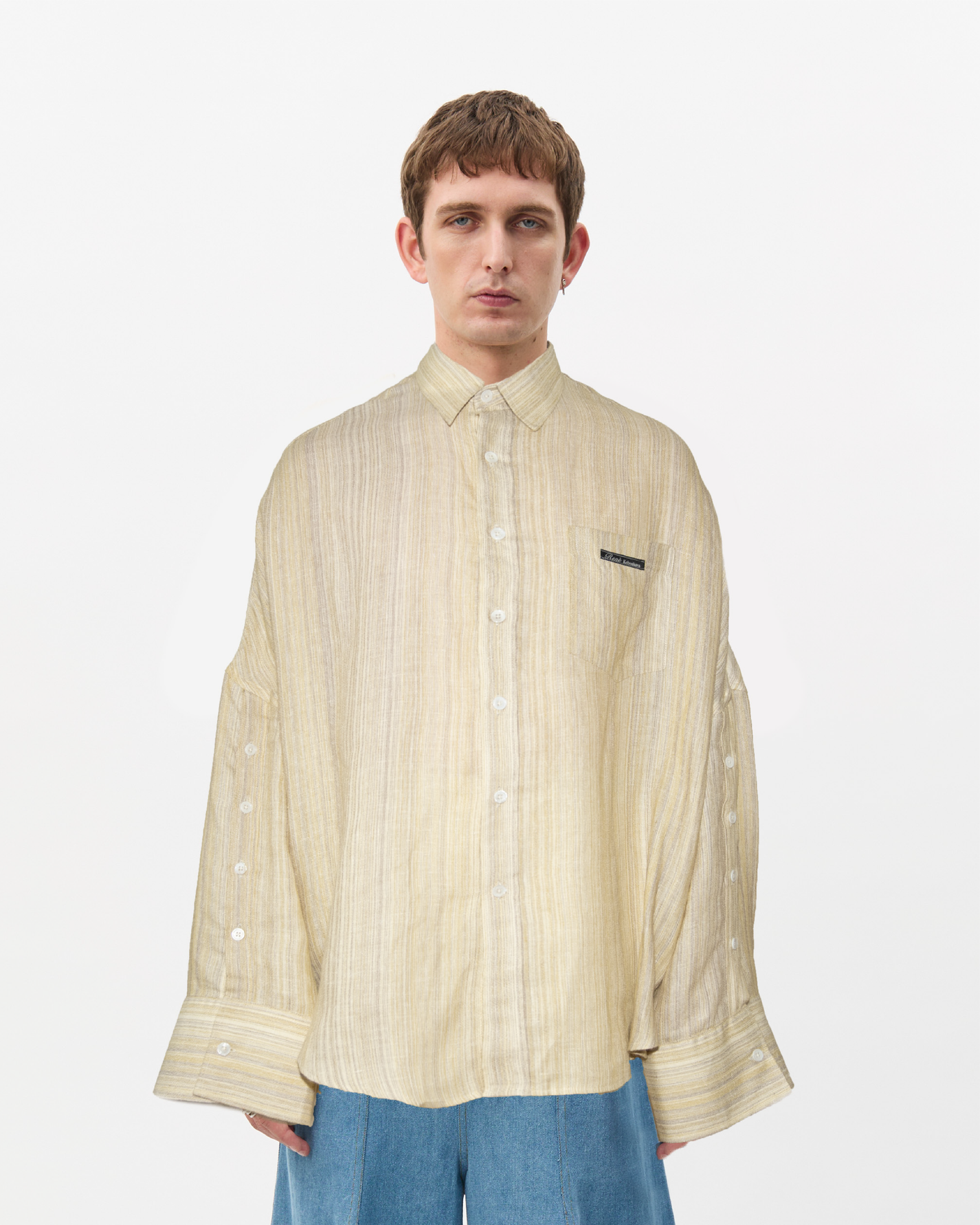 Seaside Fil-Coupé Three Placket Shirt