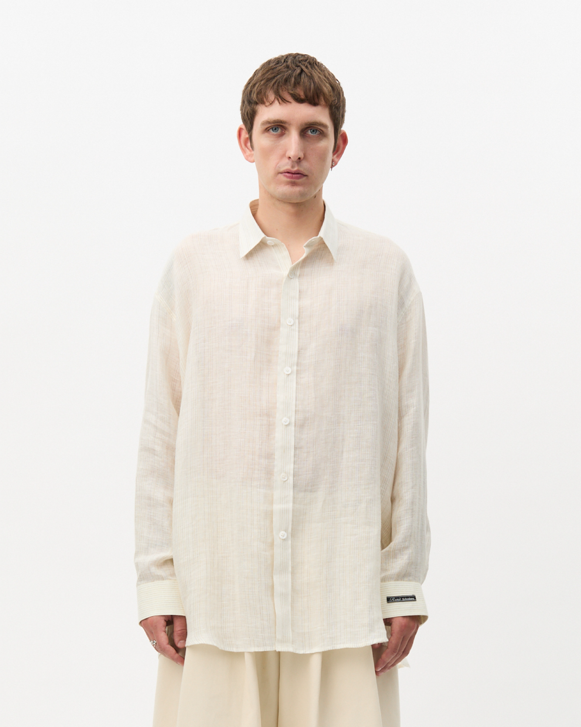 White Sand Fil-Coupé Oversized Shirt