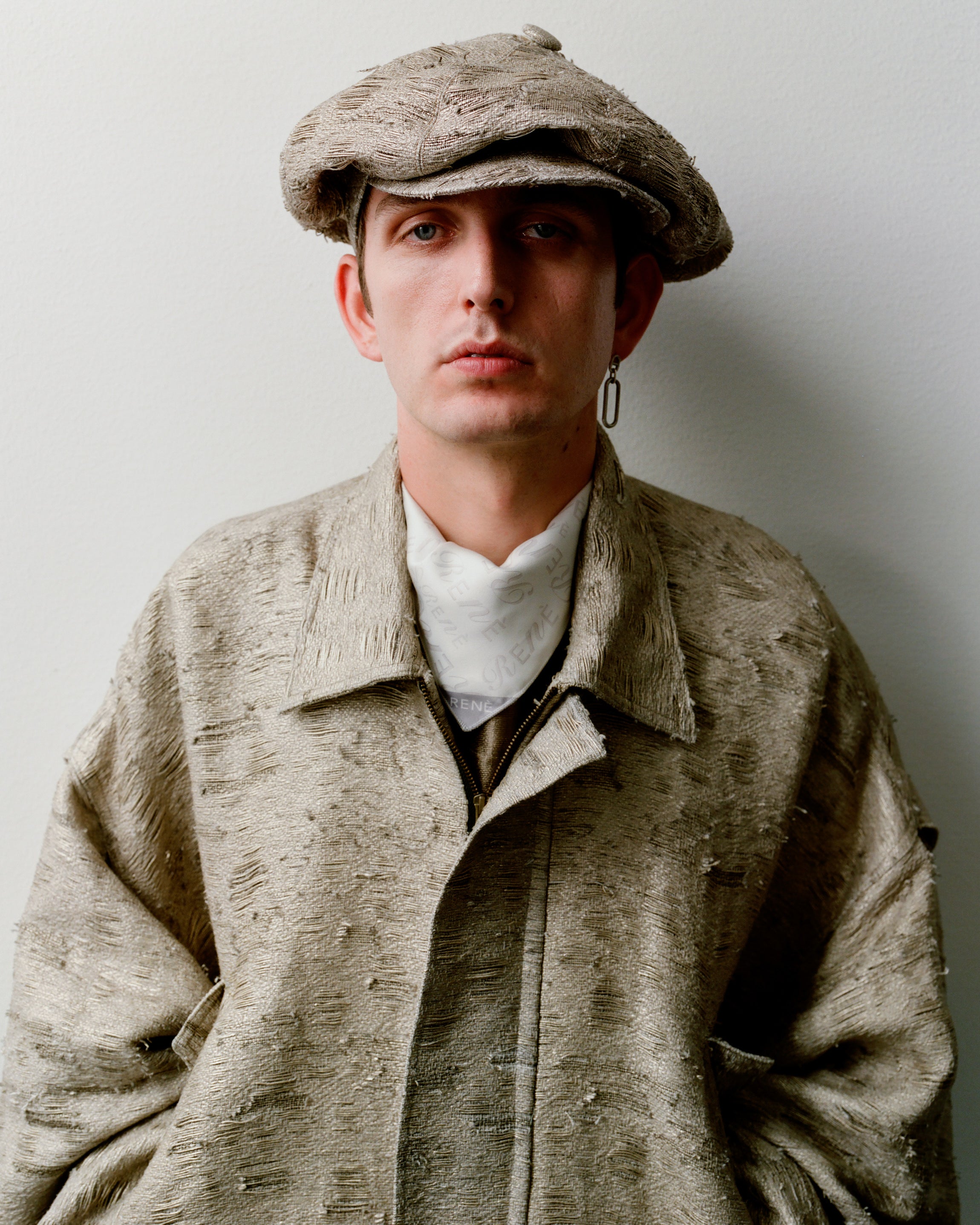 Rene ベージュトップス rennes — Antipast | Botanical Turtleneck Pullover in Ivory