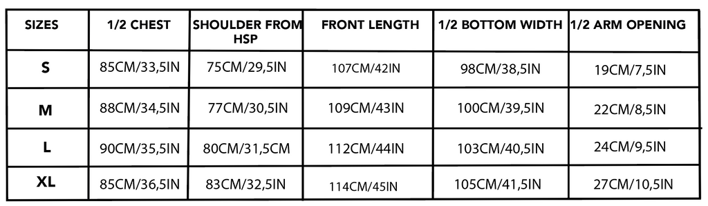 Size guide