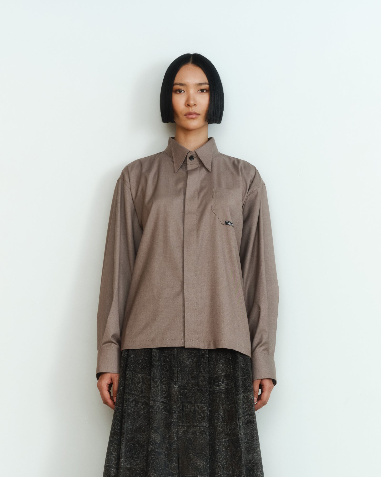 TUXEDO COLLAR SHIRT