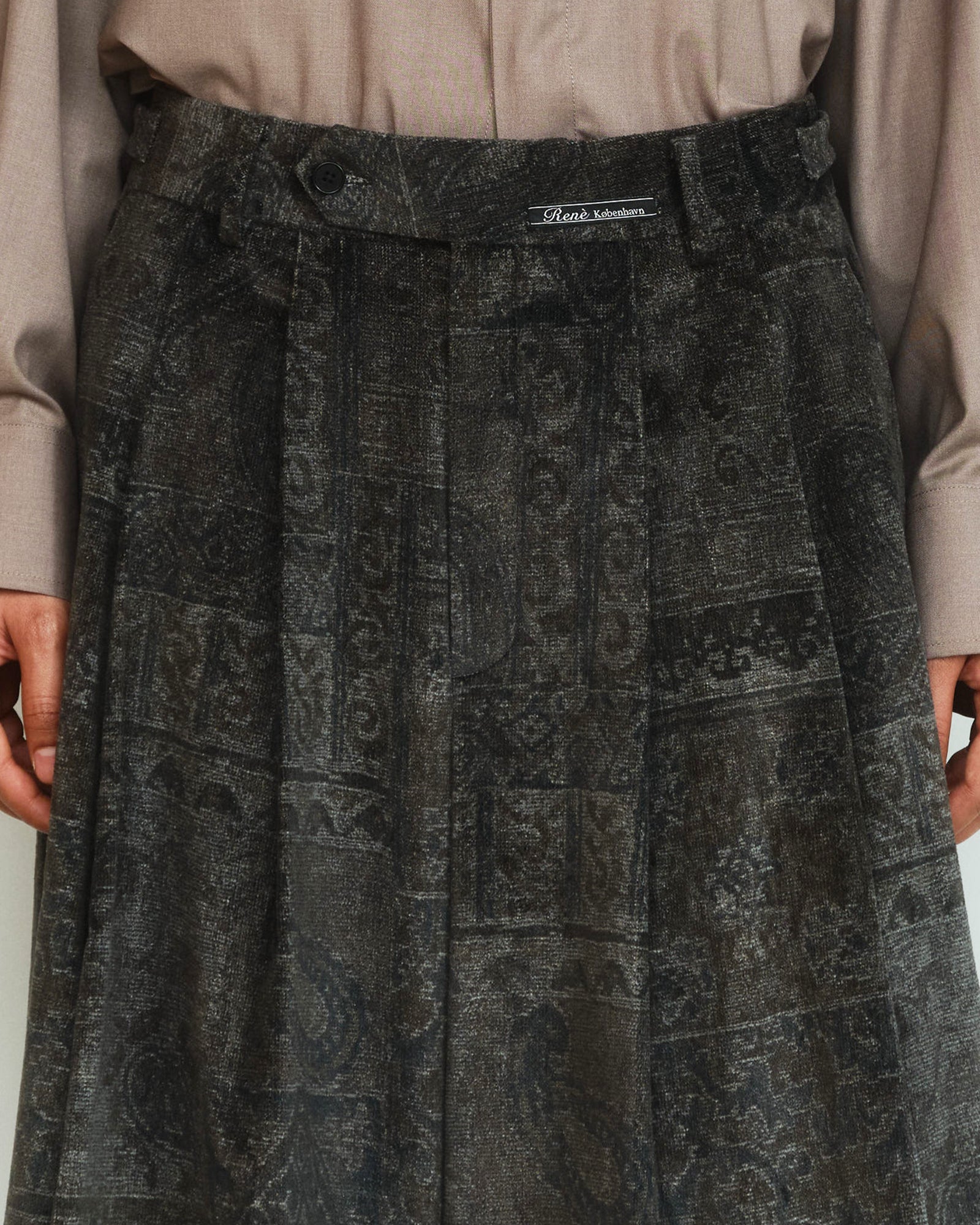 VELVET WIDE LEG SLACKS