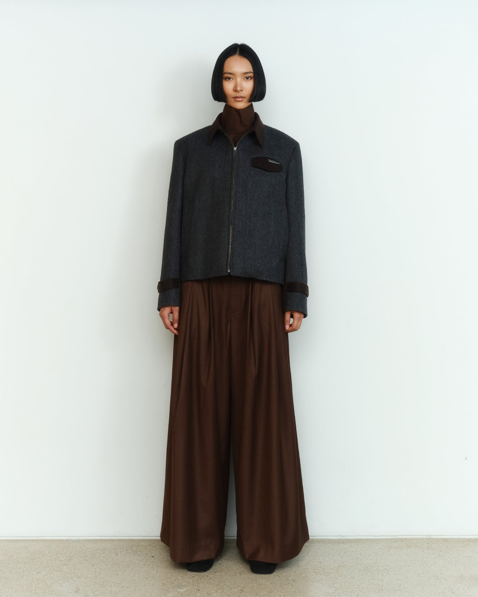 WOOL ZIP JACKET