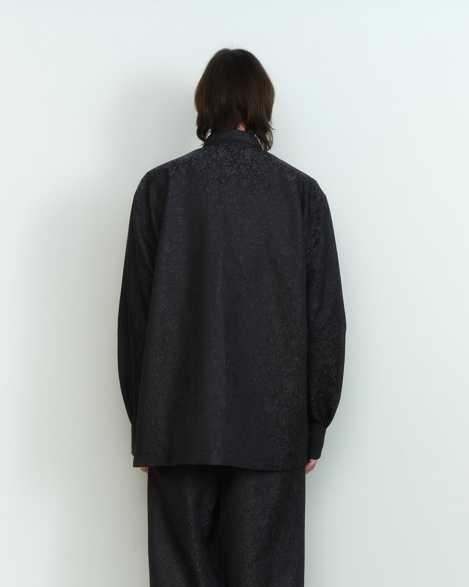 WOOL JACQUARD ASYMMETRIC SHIRT