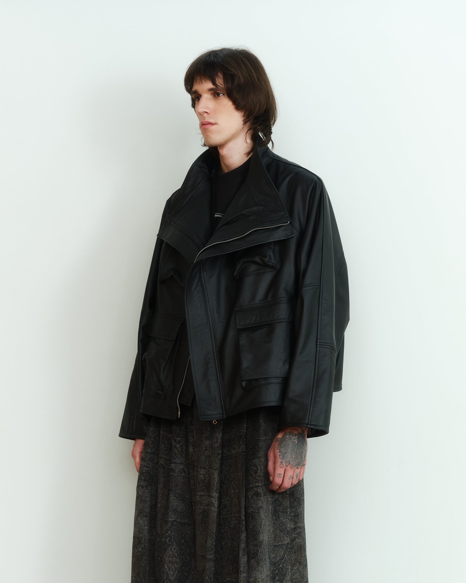 BLACK MASSIVE LEATHER JACKET