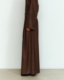 BROWN WIDE LEG SLACKS