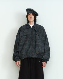 PAINTED DENIM BOMBER