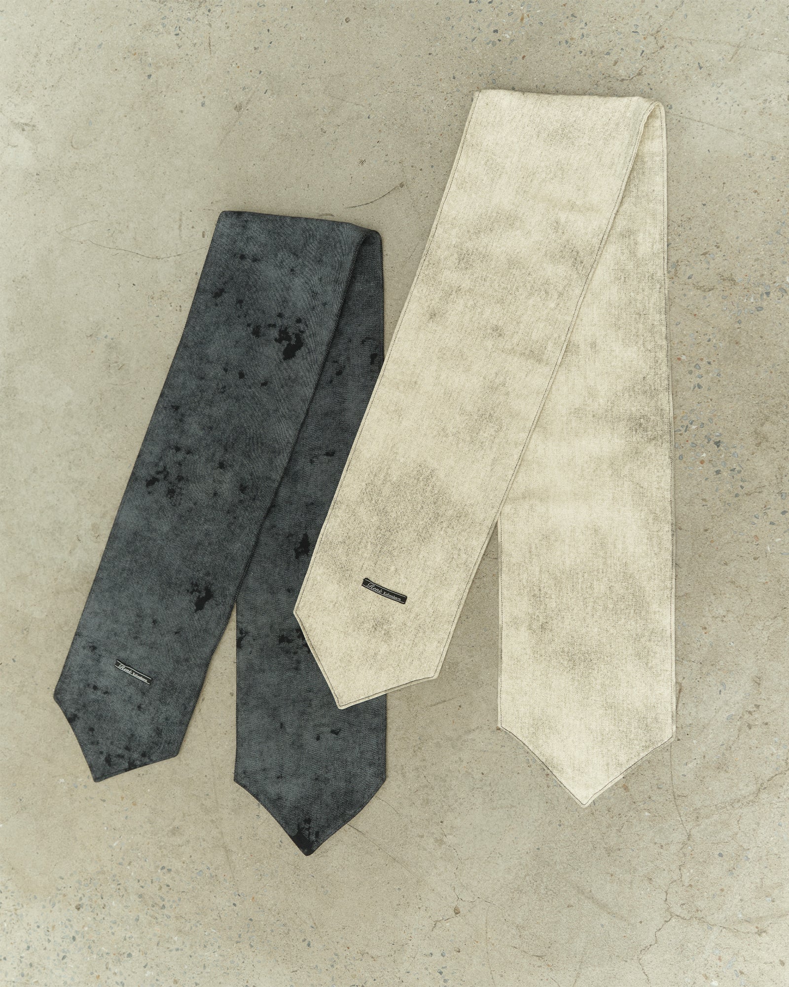 ASH PAINTED NECKTIE SCARF