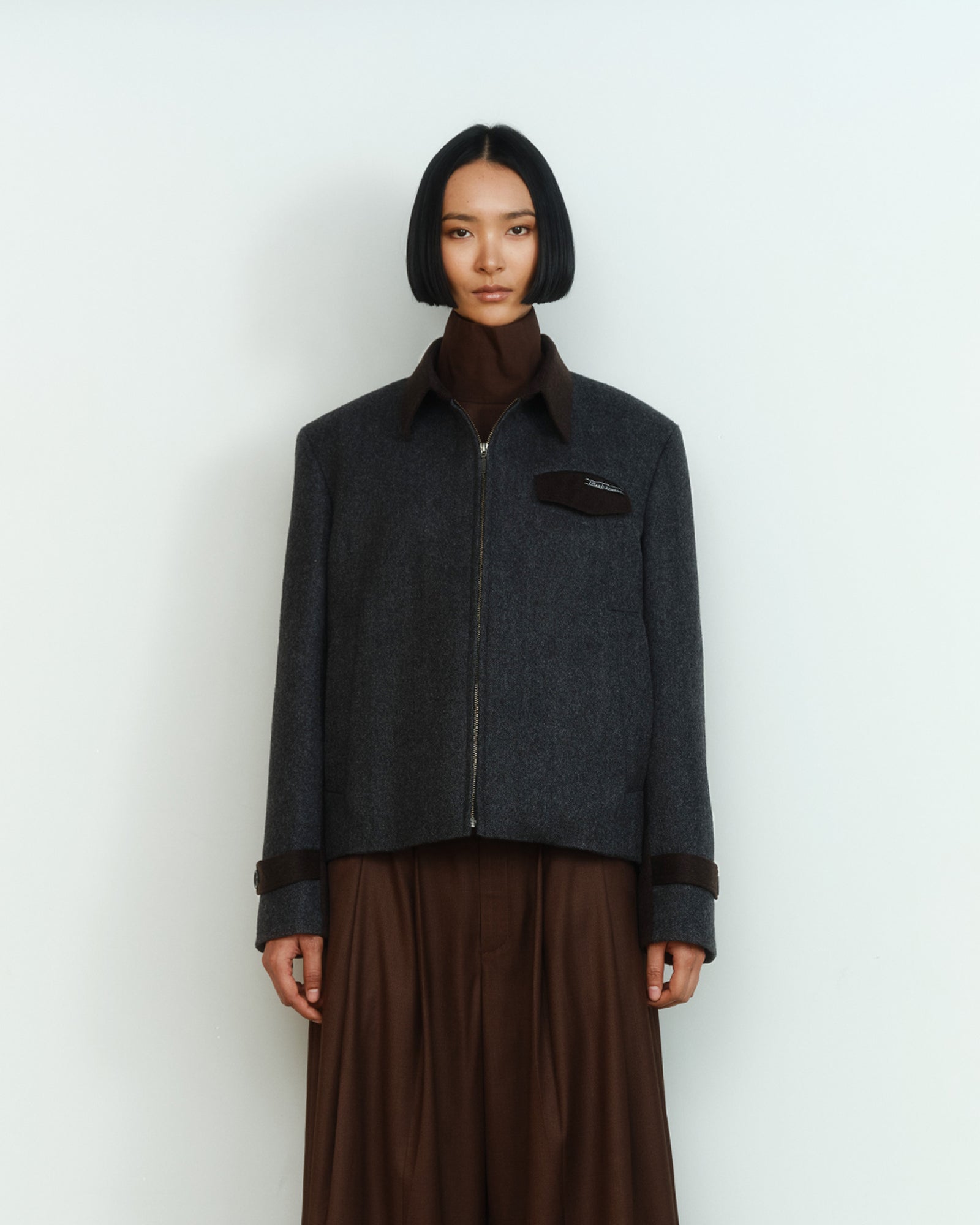 WOOL ZIP JACKET