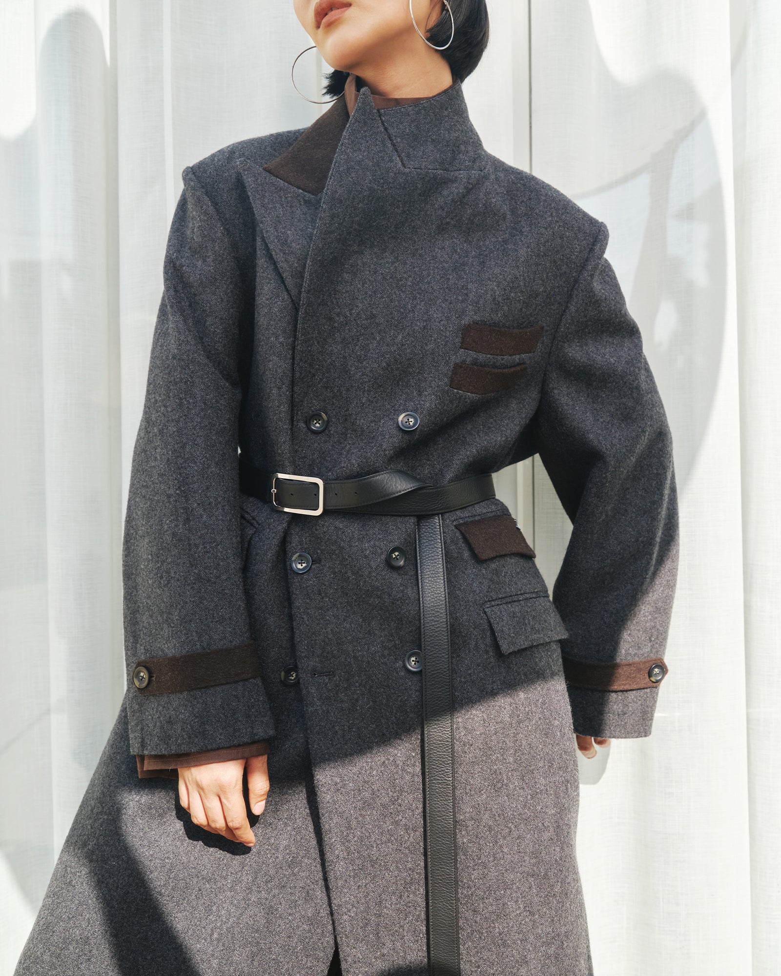 STRUCTURED WOOL COAT